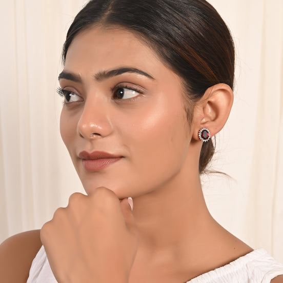 Elegant Ember Garnet Tops