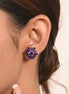 Royal Amethyst Floral Stud Earrings