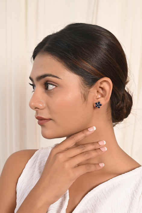 Classic Blue Sapphire and Diamond Earrings