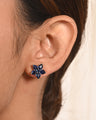 Classic Blue Sapphire and Diamond Earrings