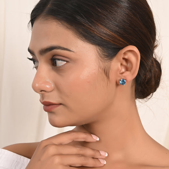 Azure Glow Blue Topaz Tops