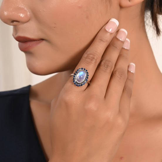 Aurora Blue Multi-Stone Ring
