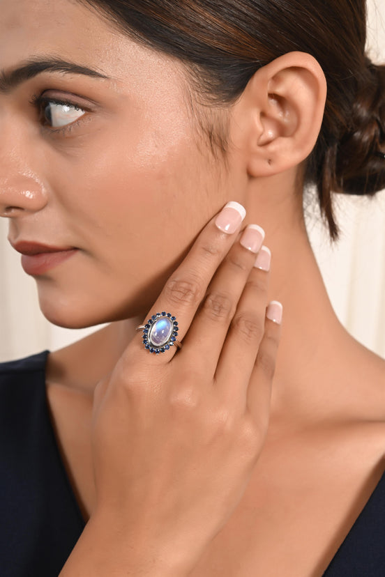 Aurora Blue Multi-Stone Ring