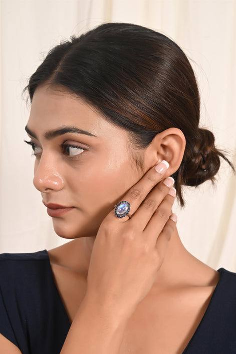 Aurora Blue Multi-Stone Ring