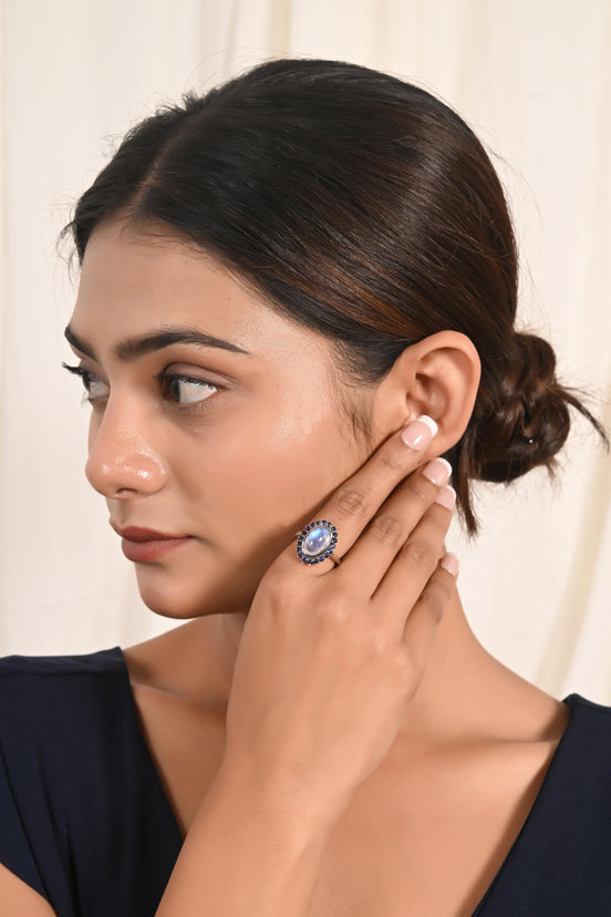 Aurora Blue Multi-Stone Ring