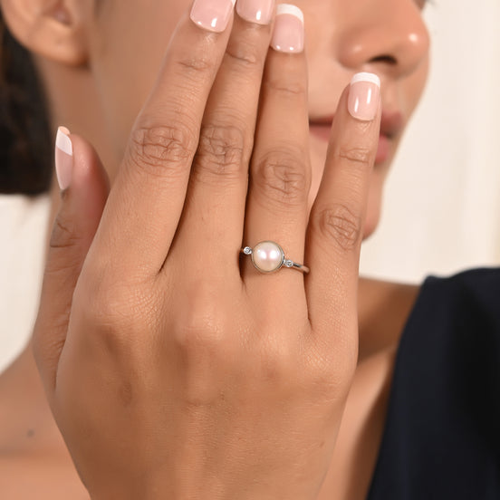 Pearl Radiance Diamond Ring