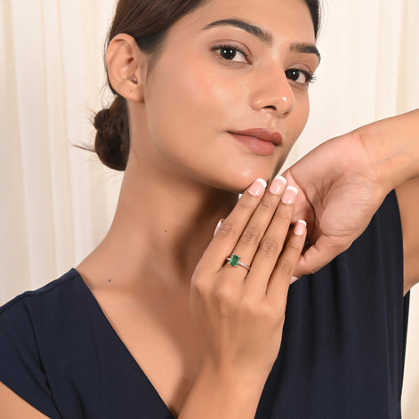 Emerald Prong Classic Ring