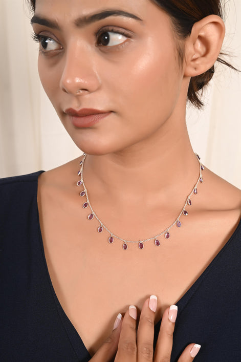 Delicate Amethyst Gemstone Chain