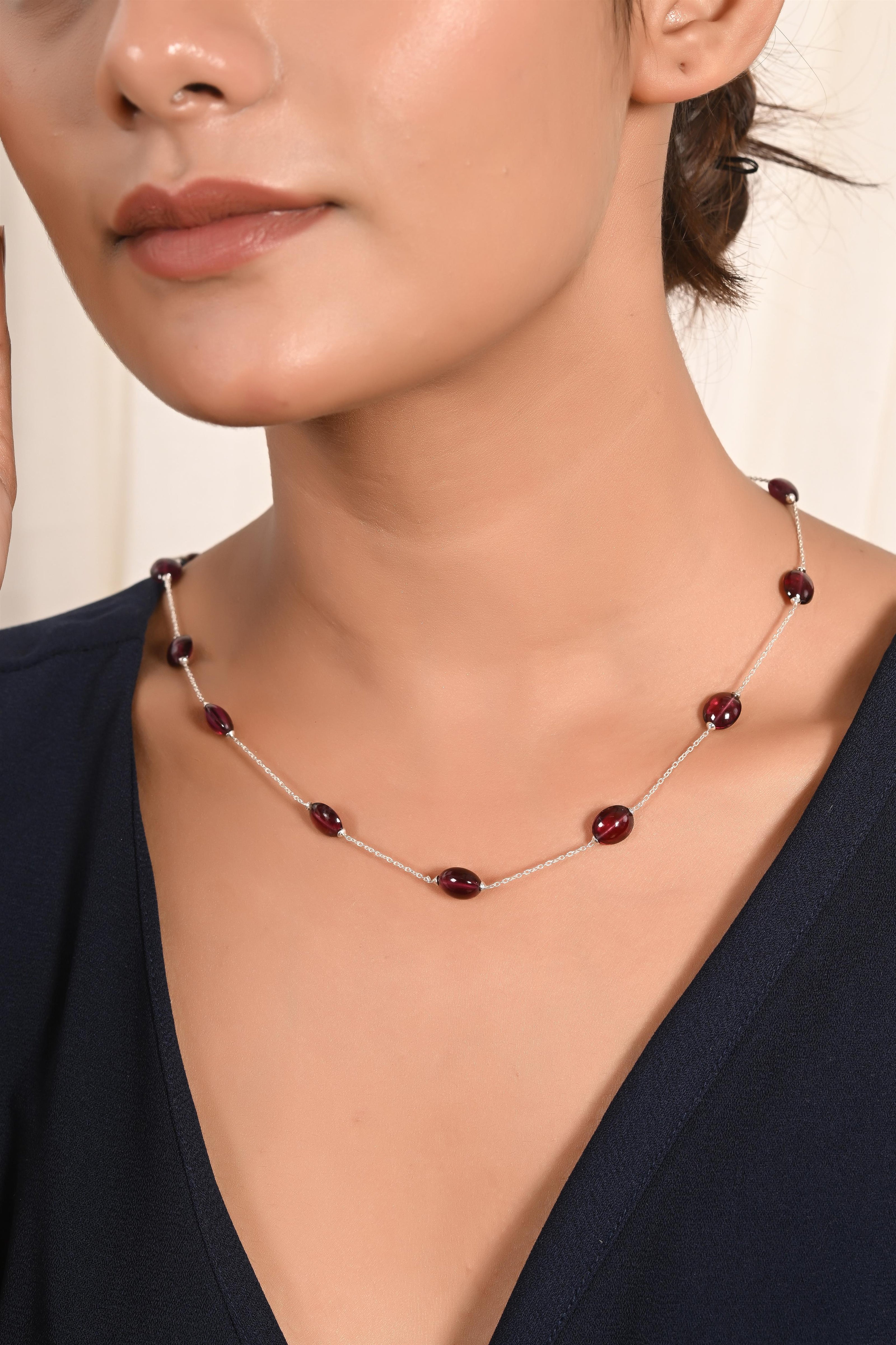 Scarlet Radiance Garnet Chain