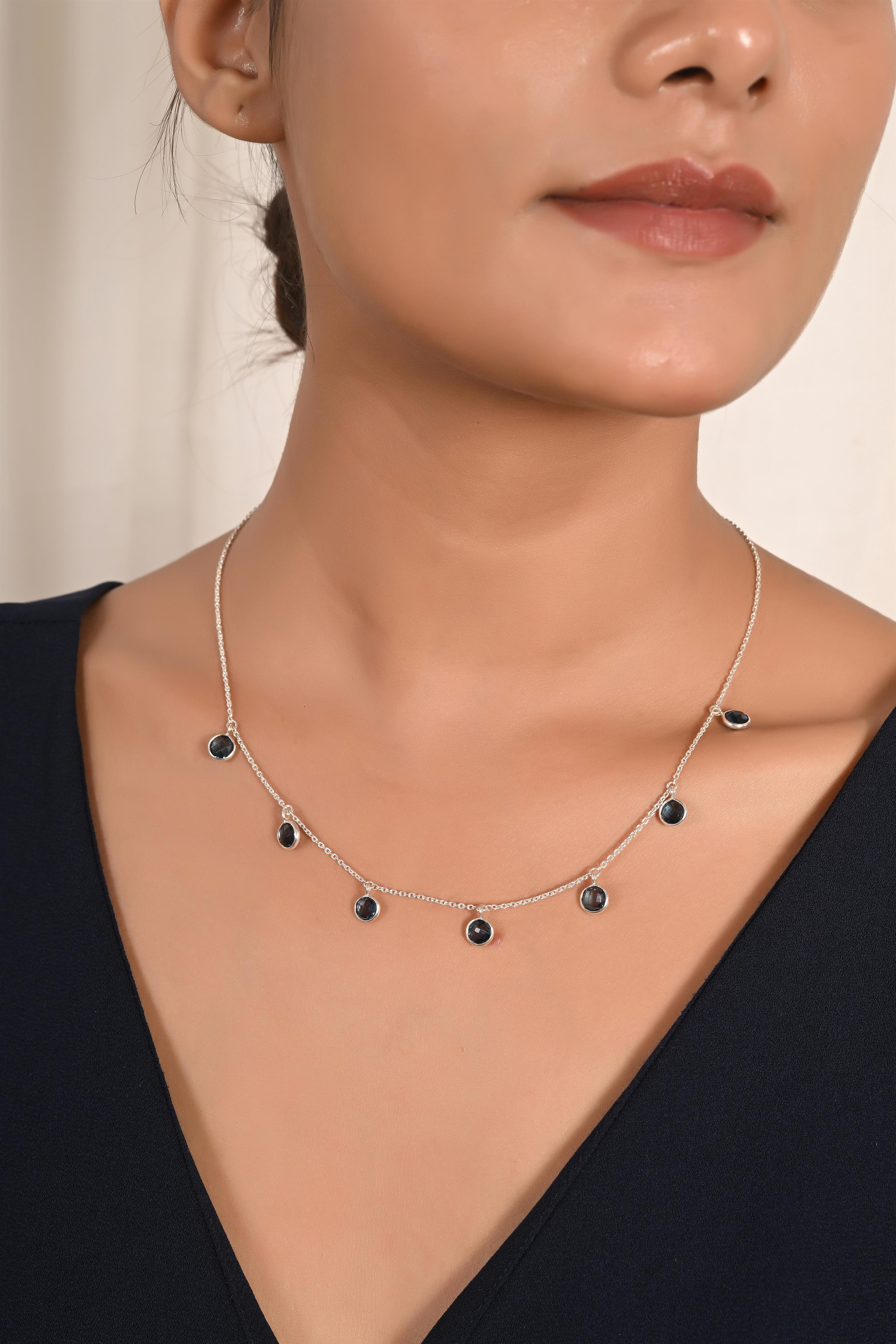 Brilliant Blue Topaz Chain