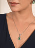 Lush Emerald Cut Moissanite Necklace Set