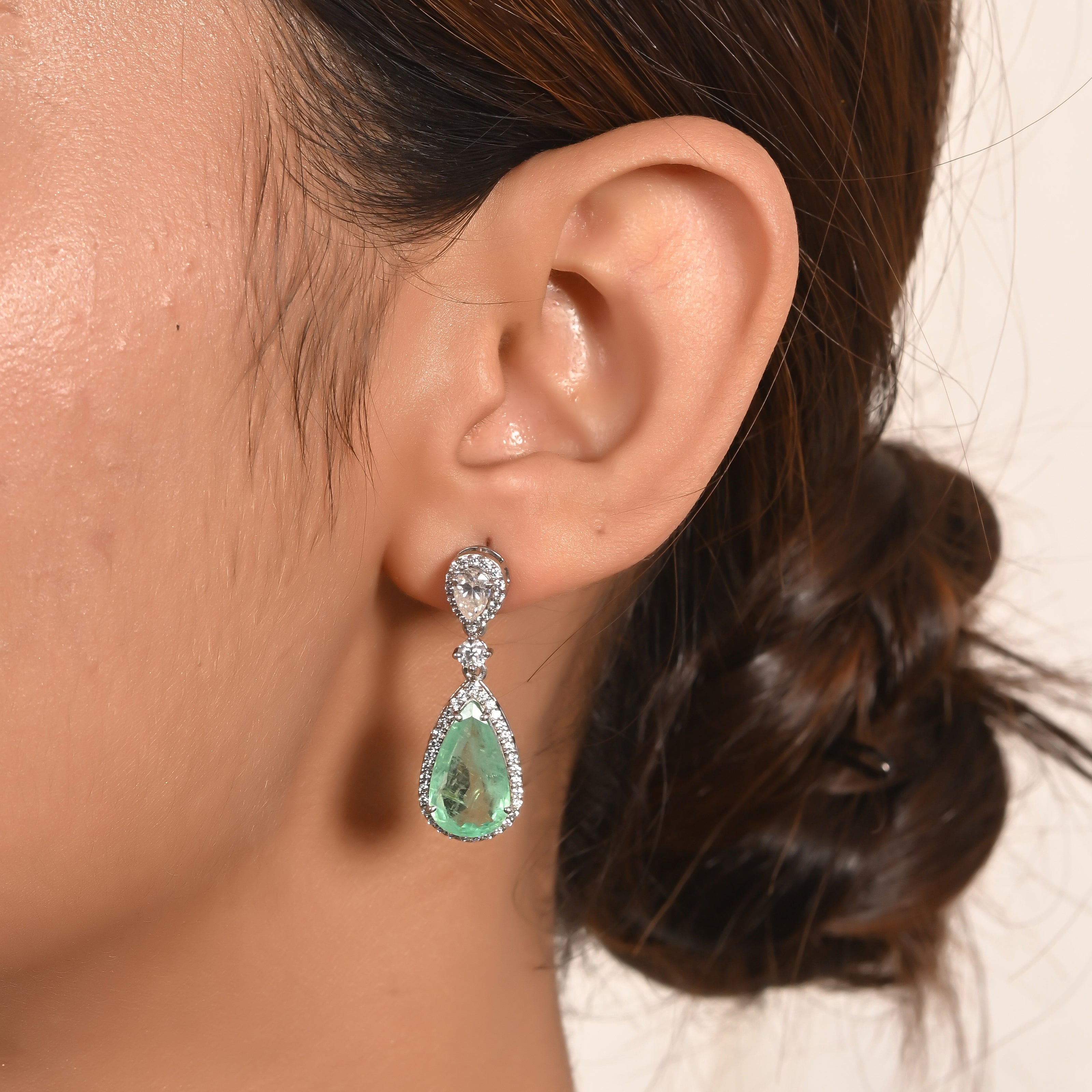 Lush Emerald Cut Moissanite Necklace Set