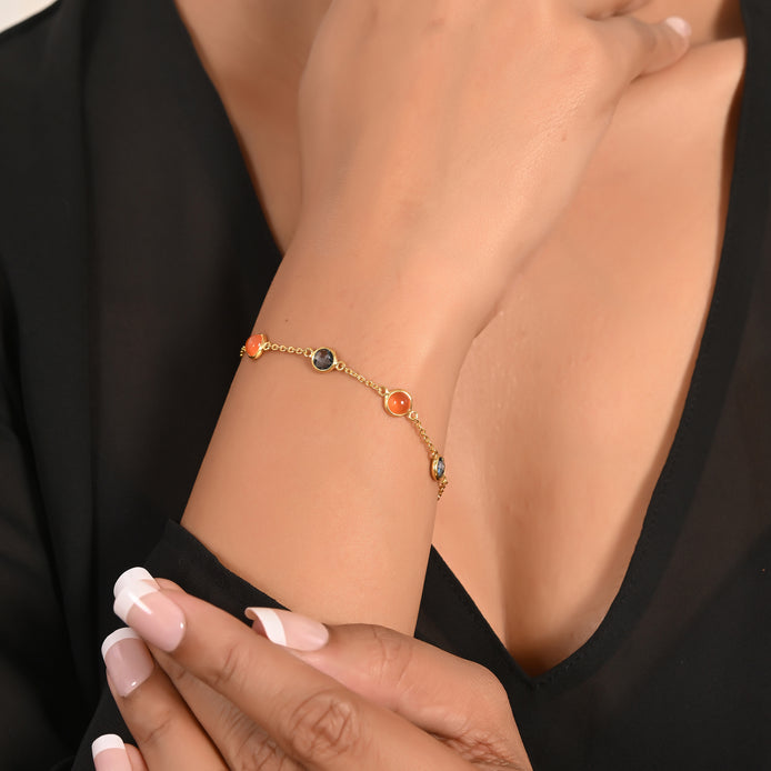 Carnelian paired bracelet