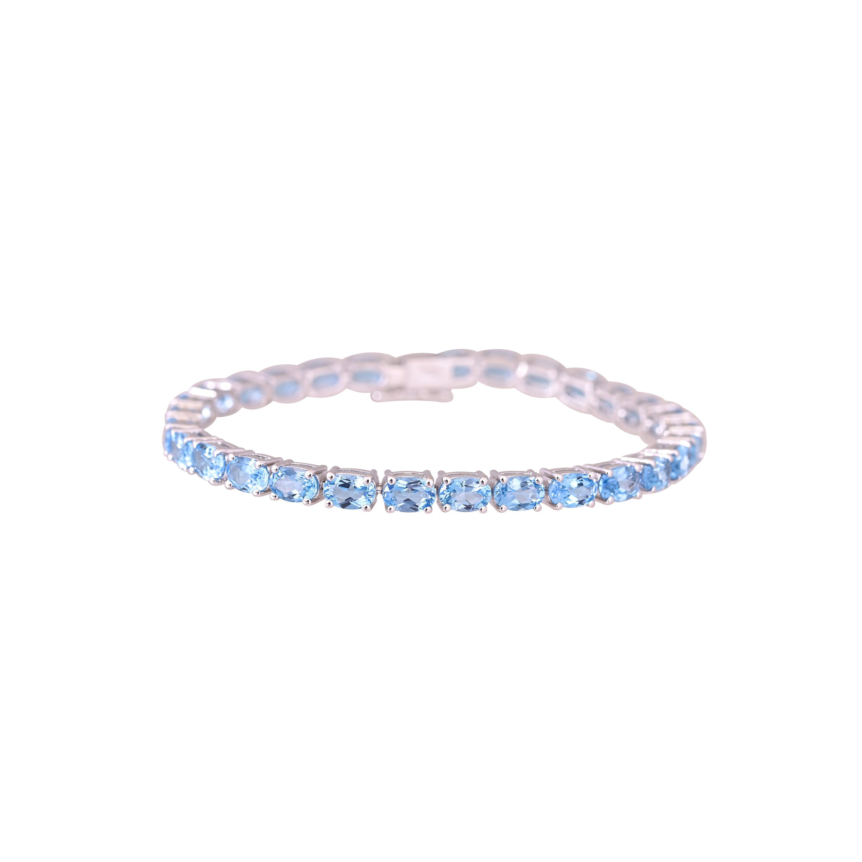 Blue Topaz Prong Bracelet