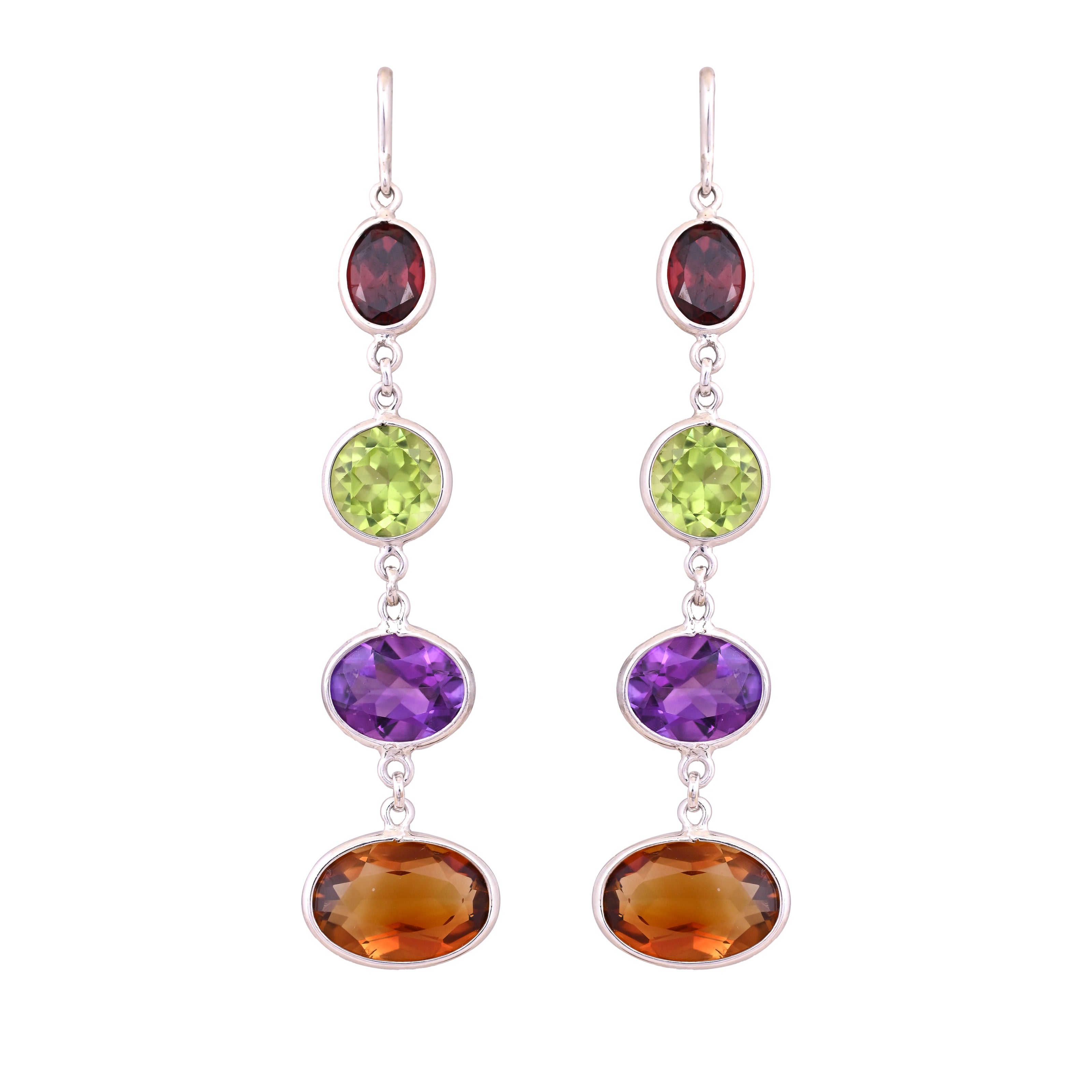 Prismatic Glow Multi-Stone Earrings
