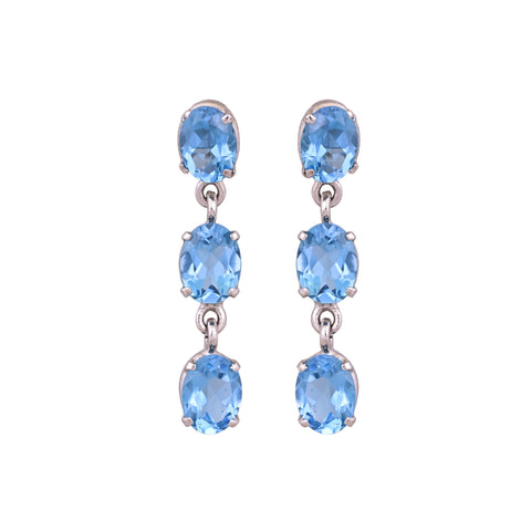 Sky Radiance Blue Topaz Earrings