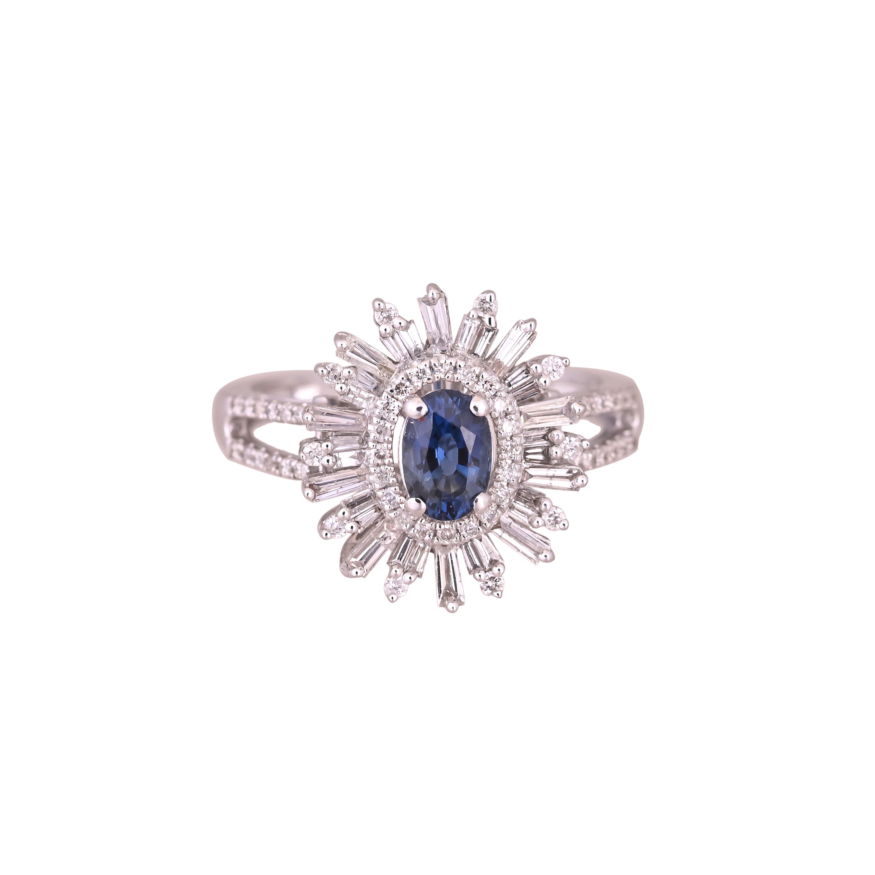 Blue Royale Sapphire Diamond Ring