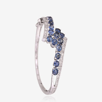 Classic Blue Sapphire Bangle Bracelet
