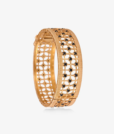 Sleek Black Spinel Bangle